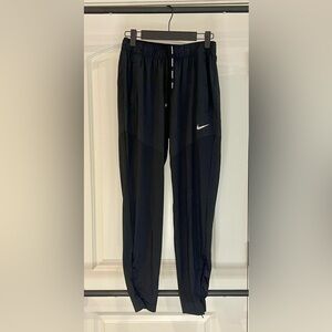 Nike Women's Black Track Pants with White Swoosh